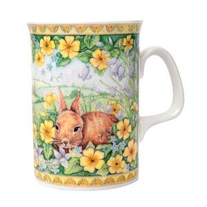 Vintage Royal Doulton Expressions Bone China Mug Woodland Bunnies 90s Coffee Tea